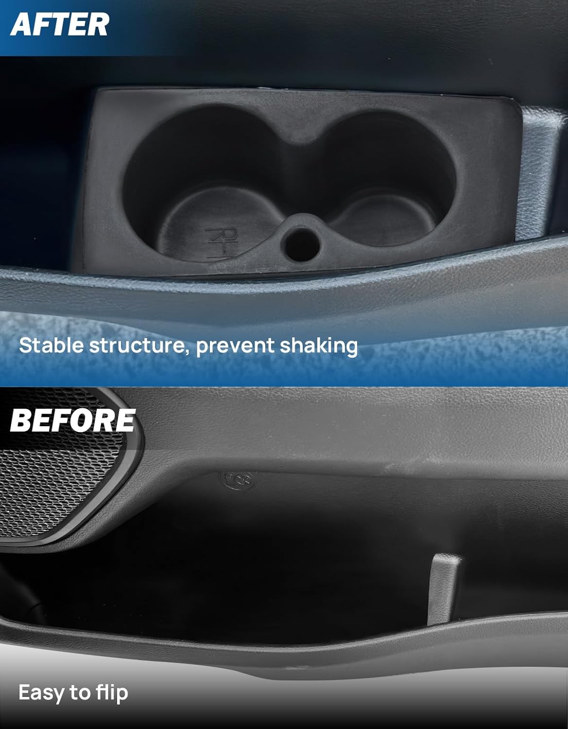 JOYTUTUS Car Cup Holder Insert Compatible with 2019-2026 Ram 1500, Foam Door Trim Cup Holder, Replacement OE 5YK46TX7AC/5YK47TX7AC Left & Right